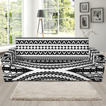 Maori Tattoo Polynesian Tribal Print Sofa Slipcover