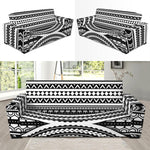 Maori Tattoo Polynesian Tribal Print Sofa Slipcover