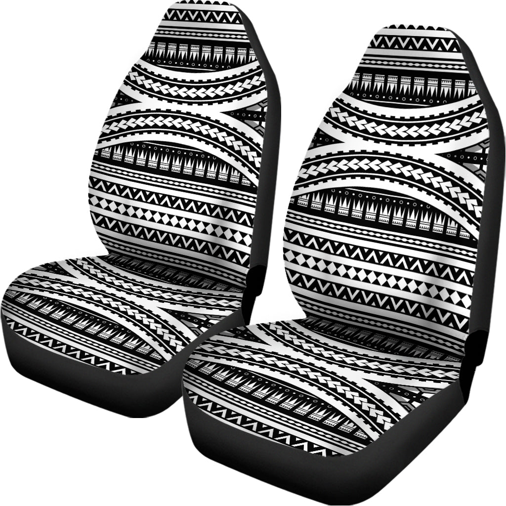 Maori Tattoo Polynesian Tribal Print Universal Fit Car Seat Covers