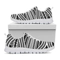 Maori Tattoo Polynesian Tribal Print White Running Shoes