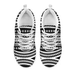 Maori Tattoo Polynesian Tribal Print White Sneakers