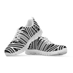 Maori Tattoo Polynesian Tribal Print White Sneakers