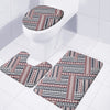 Maori Tribal Pattern Print 3 Piece Bath Mat Set