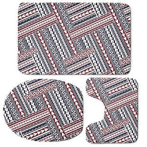 Maori Tribal Pattern Print 3 Piece Bath Mat Set