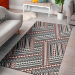 Maori Tribal Pattern Print Area Rug