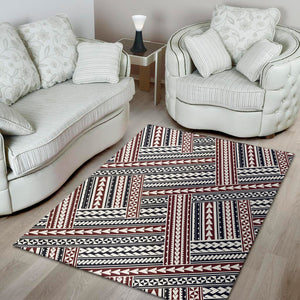 Maori Tribal Pattern Print Area Rug