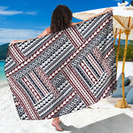 Maori Tribal Pattern Print Beach Sarong Wrap