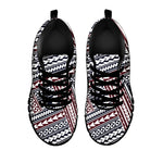 Maori Tribal Pattern Print Black Sneakers