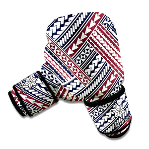 Maori Tribal Pattern Print Boxing Gloves