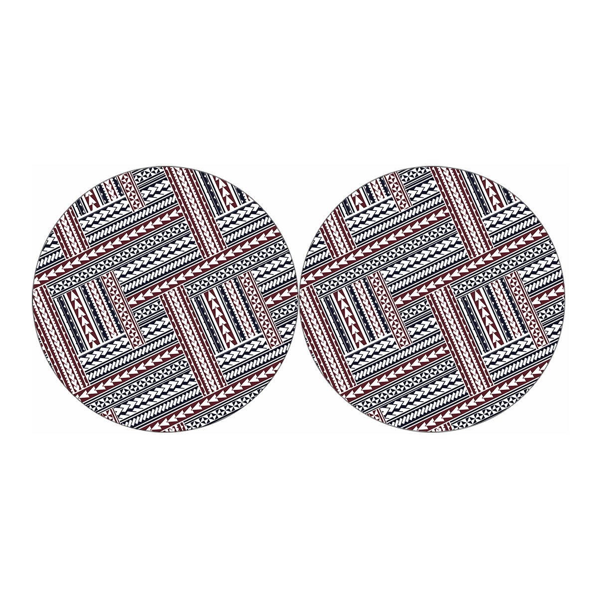 Maori Tribal Pattern Print Car Coasters