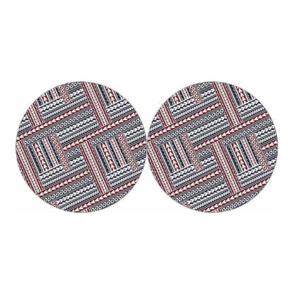 Maori Tribal Pattern Print Car Coasters