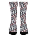 Maori Tribal Pattern Print Crew Socks