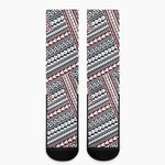 Maori Tribal Pattern Print Crew Socks