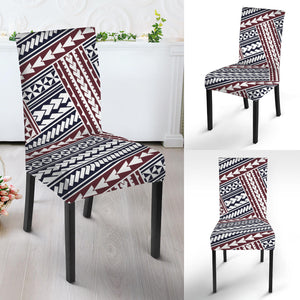 Maori Tribal Pattern Print Dining Chair Slipcover