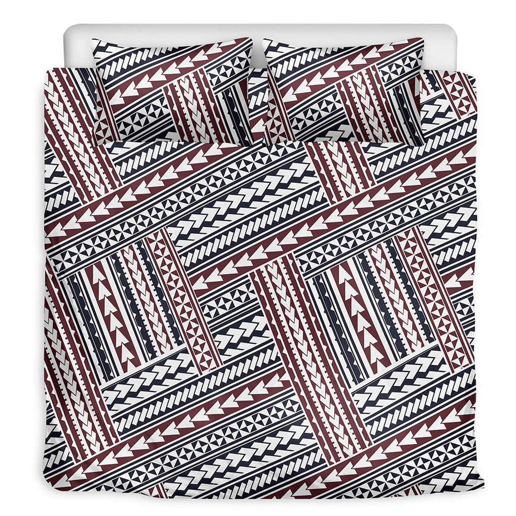 Maori Tribal Pattern Print Duvet Cover Bedding Set