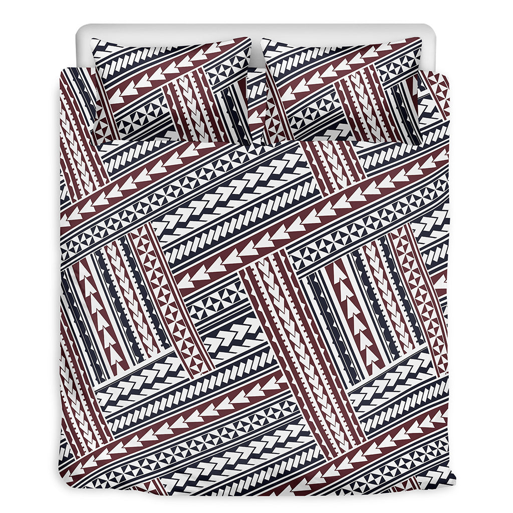 Maori Tribal Pattern Print Duvet Cover Bedding Set