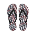 Maori Tribal Pattern Print Flip Flops