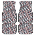 Maori Tribal Pattern Print Front and Back Car Floor Mats