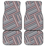 Maori Tribal Pattern Print Front and Back Car Floor Mats