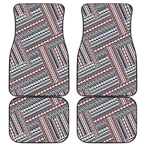 Maori Tribal Pattern Print Front and Back Car Floor Mats