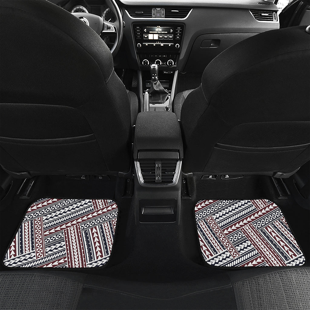 Maori Tribal Pattern Print Front and Back Car Floor Mats