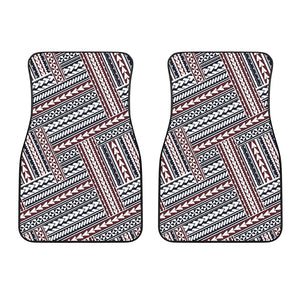 Maori Tribal Pattern Print Front Car Floor Mats