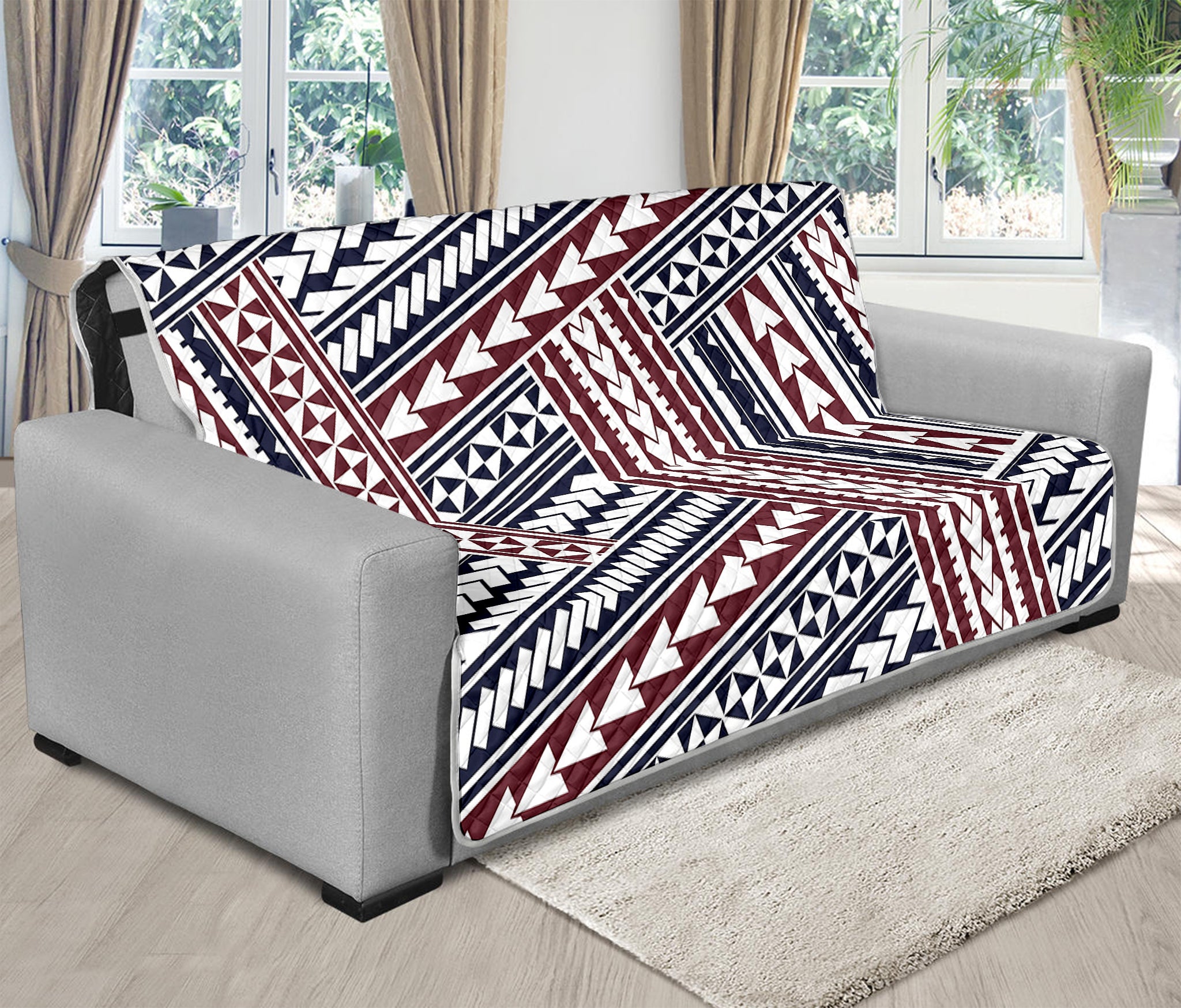 Maori Tribal Pattern Print Futon Protector