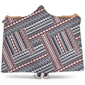 Maori Tribal Pattern Print Hooded Blanket