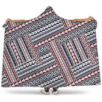 Maori Tribal Pattern Print Hooded Blanket