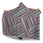 Maori Tribal Pattern Print Hooded Blanket