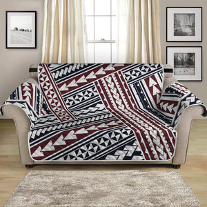 Maori Tribal Pattern Print Loveseat Protector