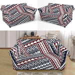 Maori Tribal Pattern Print Loveseat Slipcover