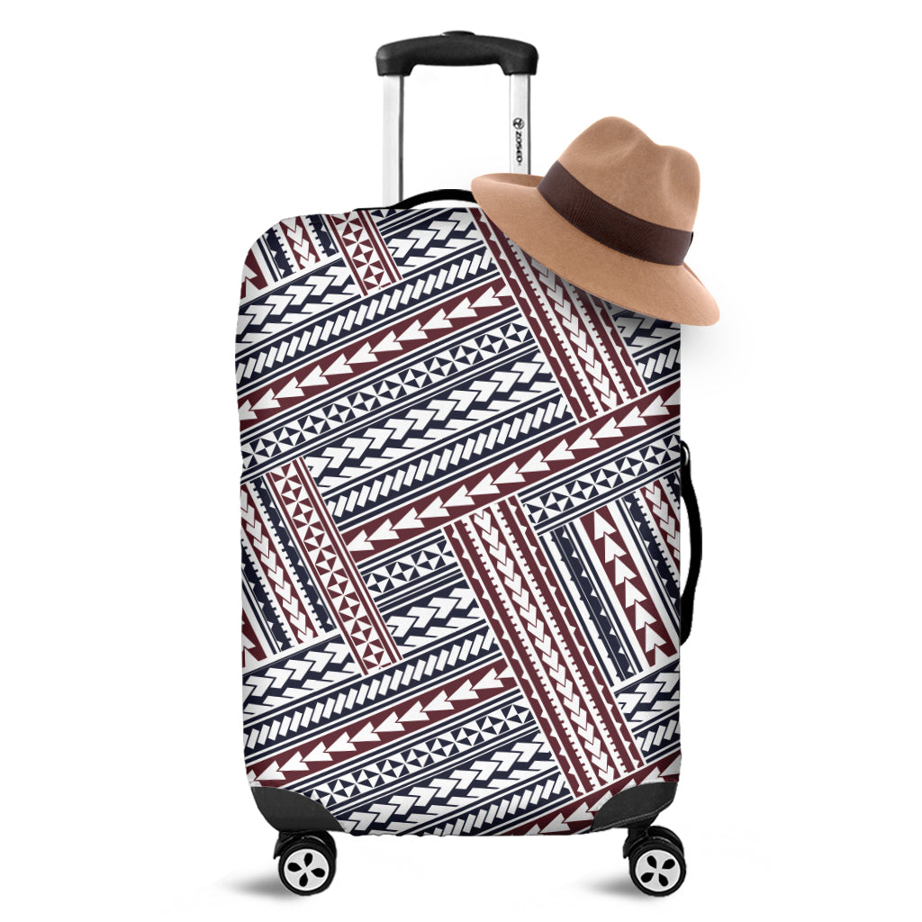 Maori Tribal Pattern Print Luggage Cover