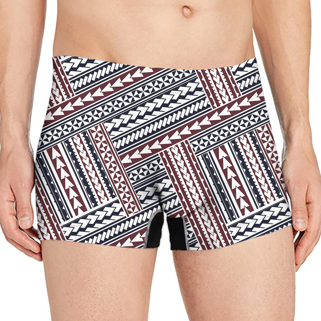 Maori Tribal Pattern Print Men's Boxer Briefs