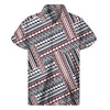 Maori Tribal Pattern Print Men's Short Sleeve Shirt