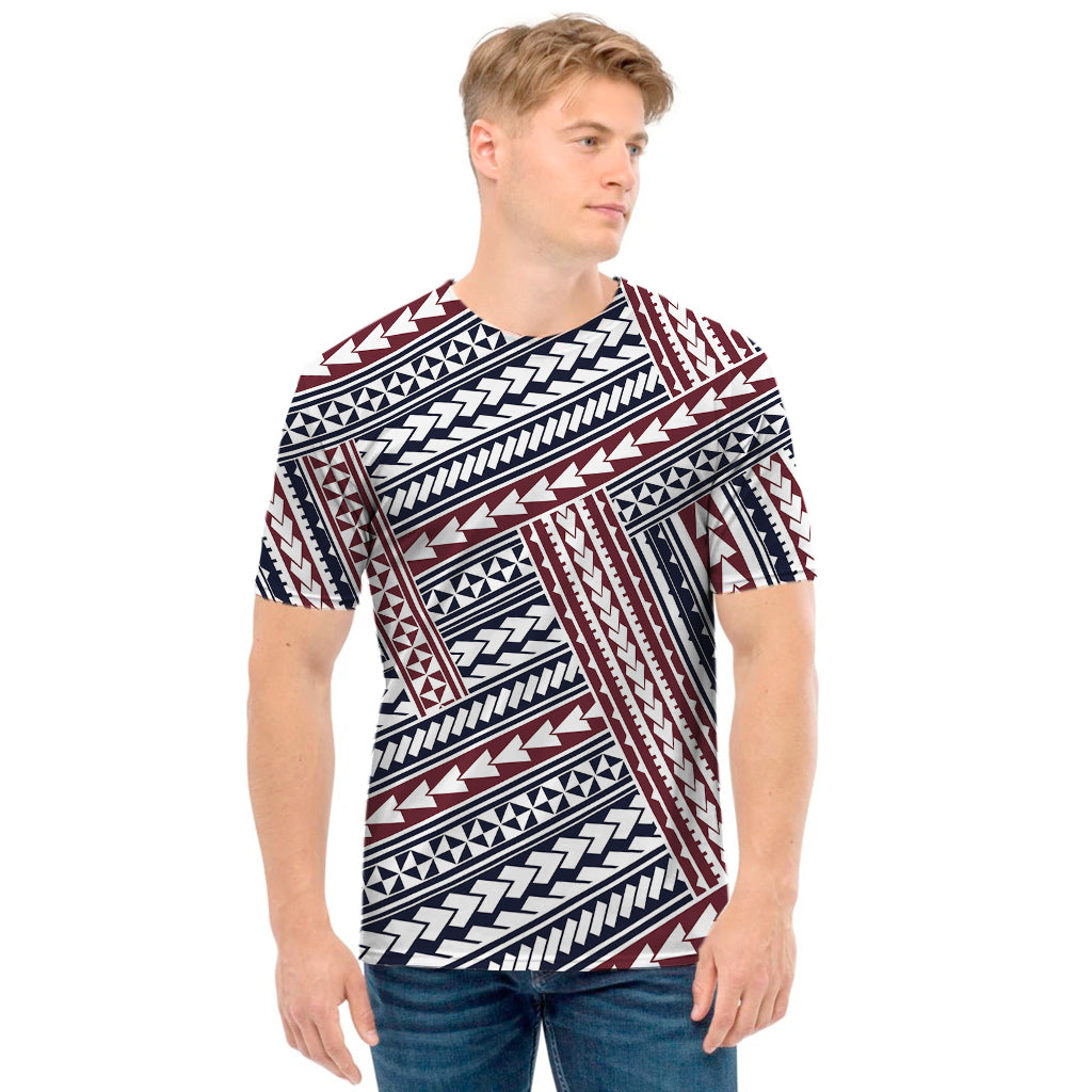 Maori Tribal Pattern Print Men's T-Shirt