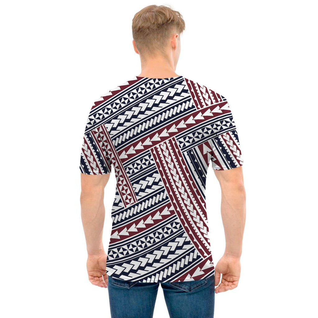 Maori Tribal Pattern Print Men's T-Shirt