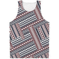 Maori Tribal Pattern Print Men's Tank Top