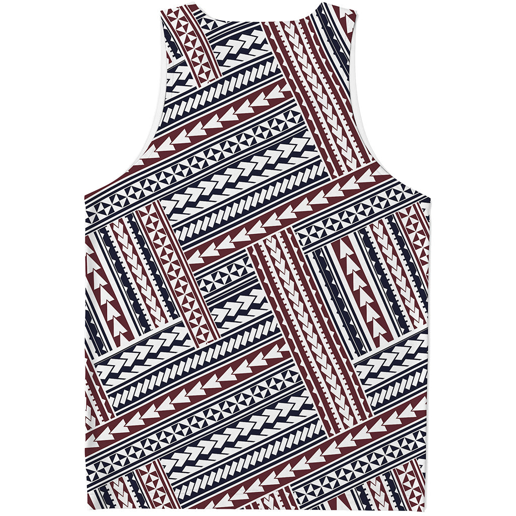 Maori Tribal Pattern Print Men's Tank Top