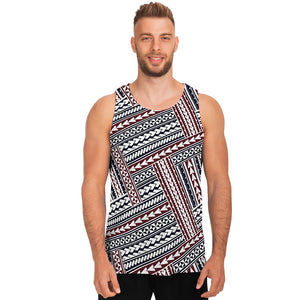 Maori Tribal Pattern Print Men's Tank Top