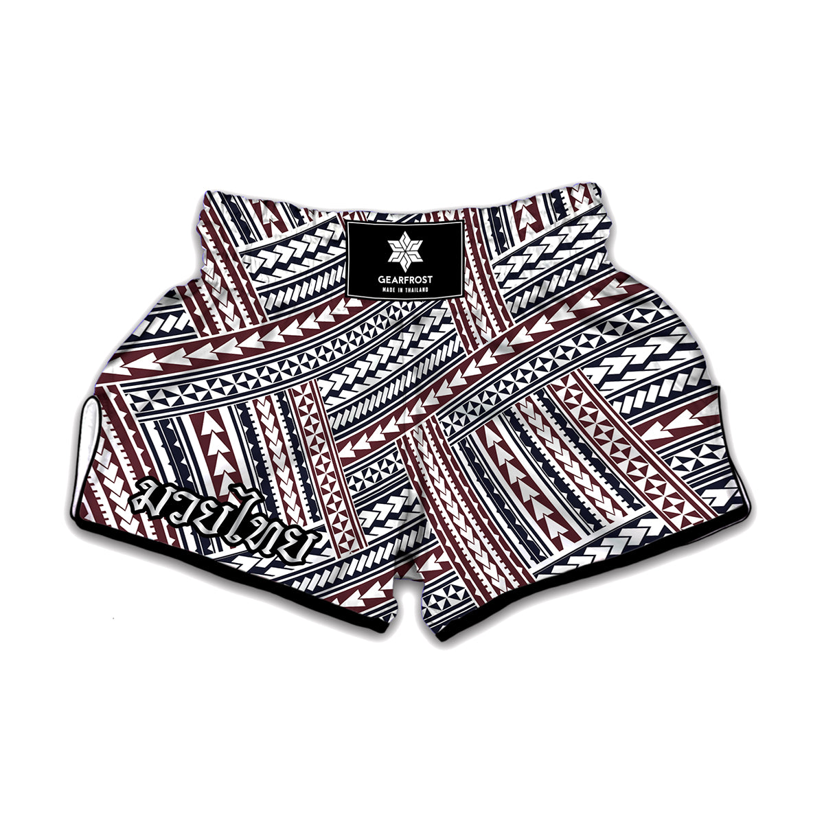 Maori Tribal Pattern Print Muay Thai Boxing Shorts