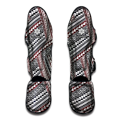 Maori Tribal Pattern Print Muay Thai Shin Guard