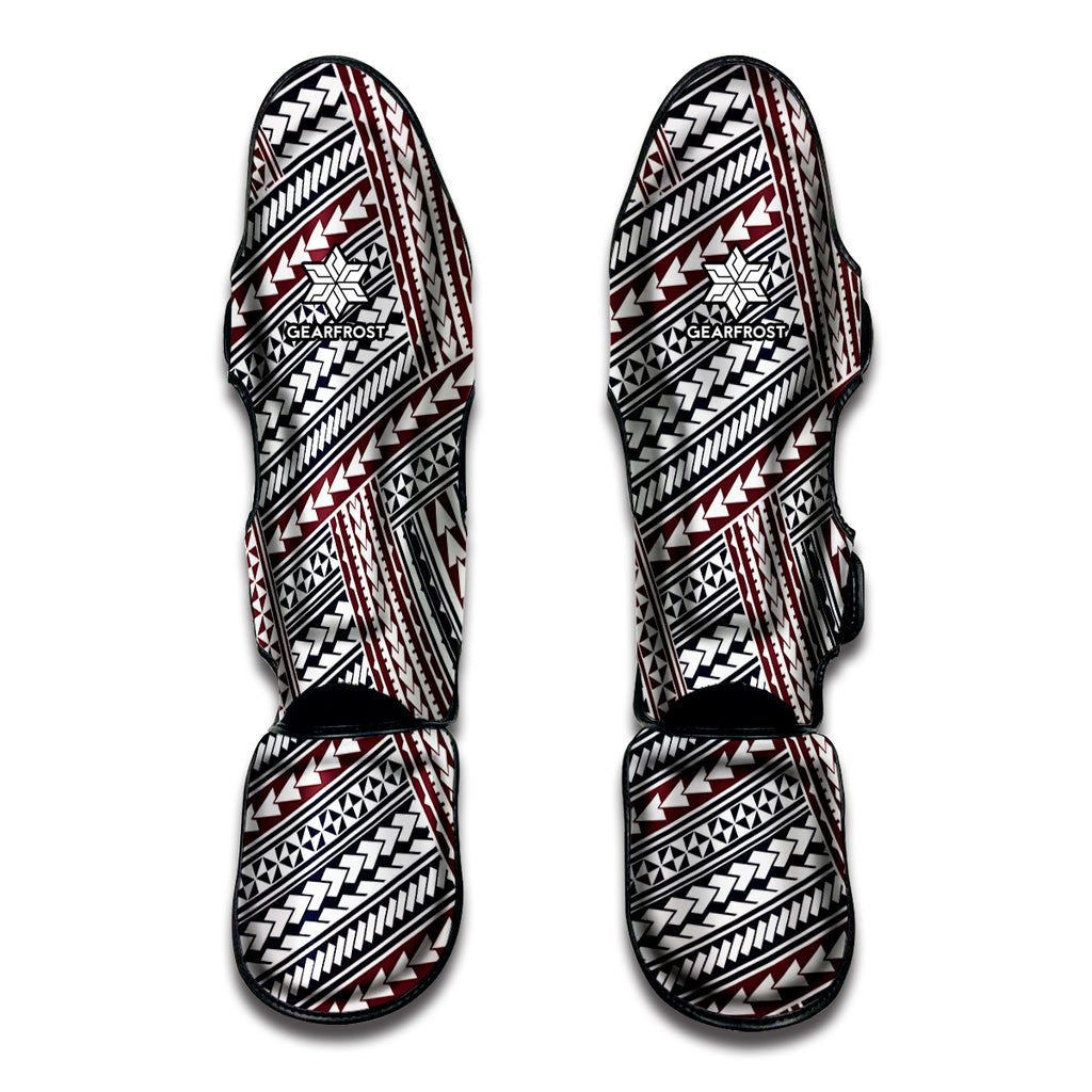 Maori Tribal Pattern Print Muay Thai Shin Guard