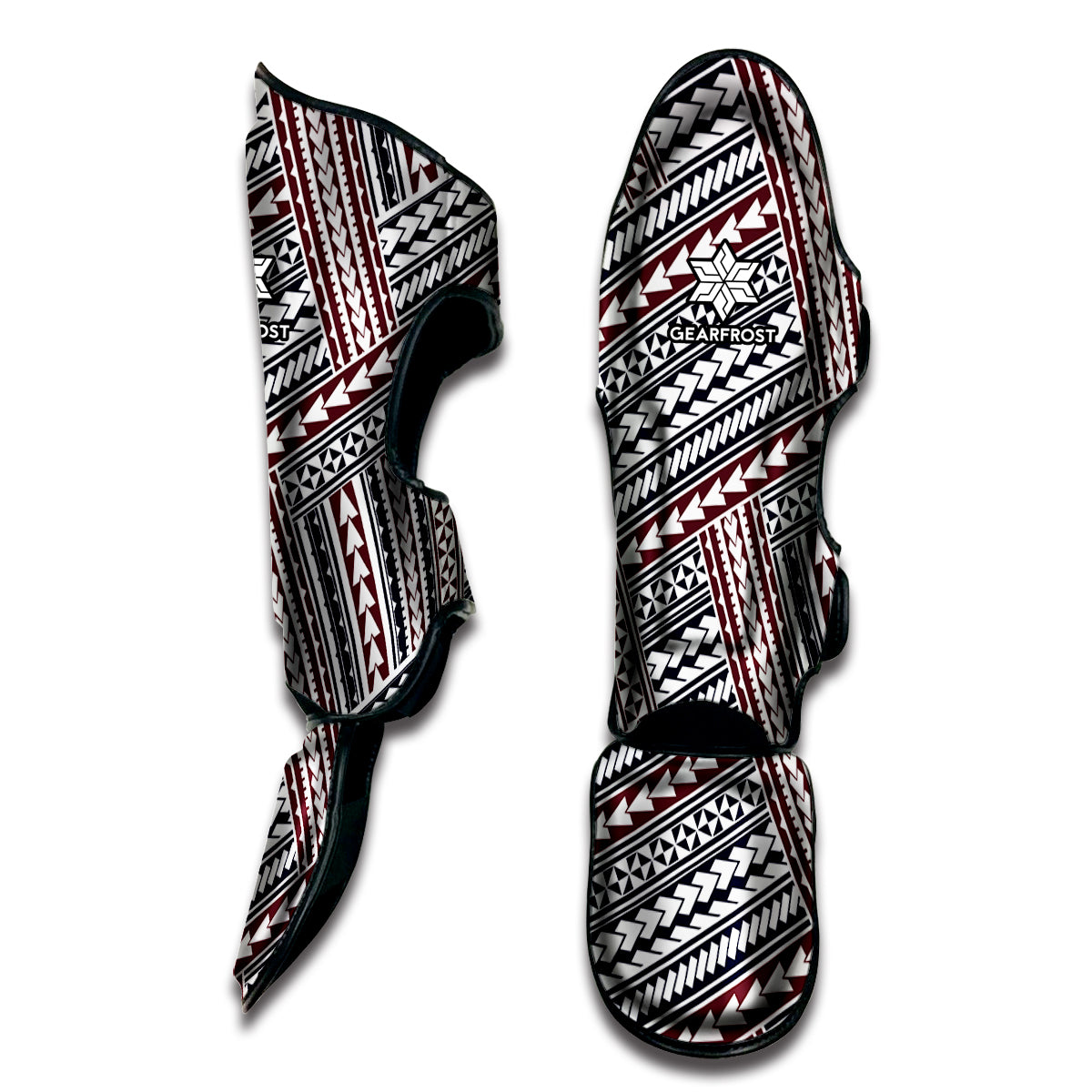 Maori Tribal Pattern Print Muay Thai Shin Guard