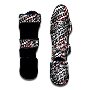 Maori Tribal Pattern Print Muay Thai Shin Guard