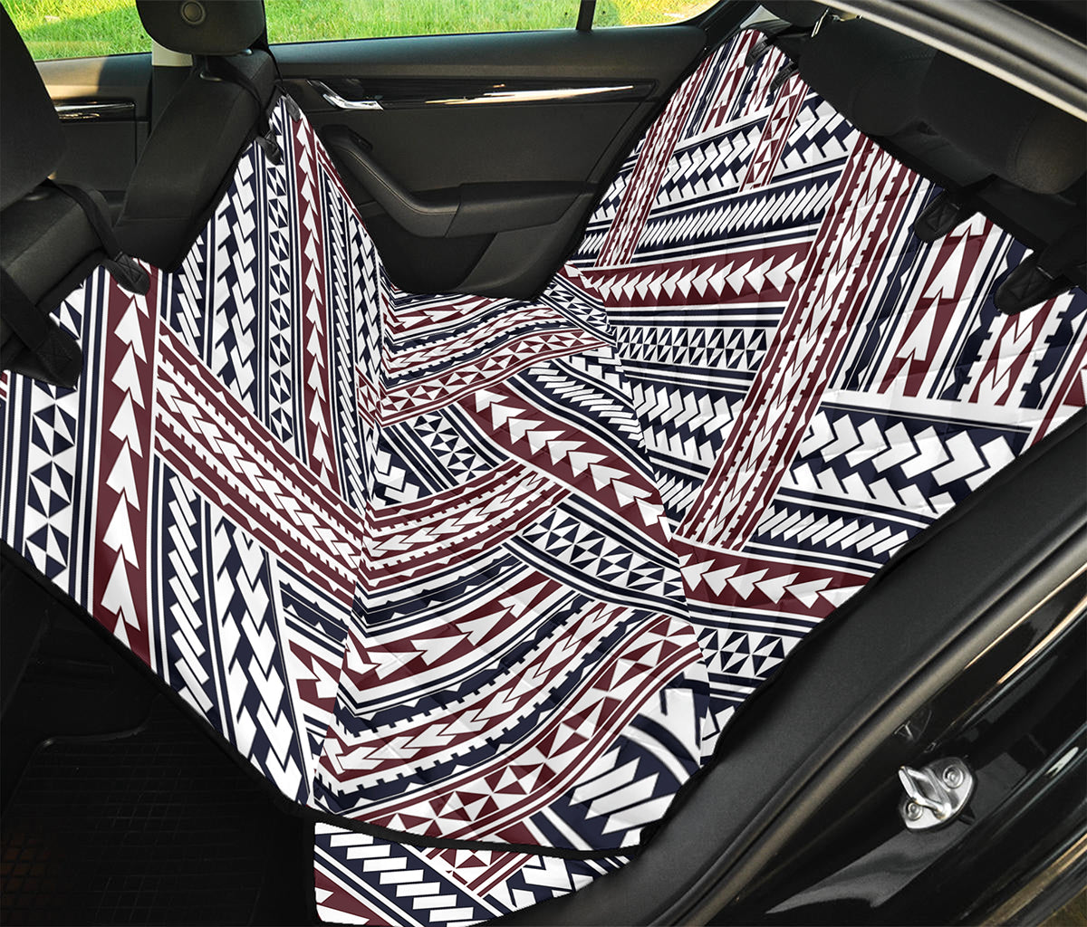 Maori Tribal Pattern Print Pet Car Back Seat Cover