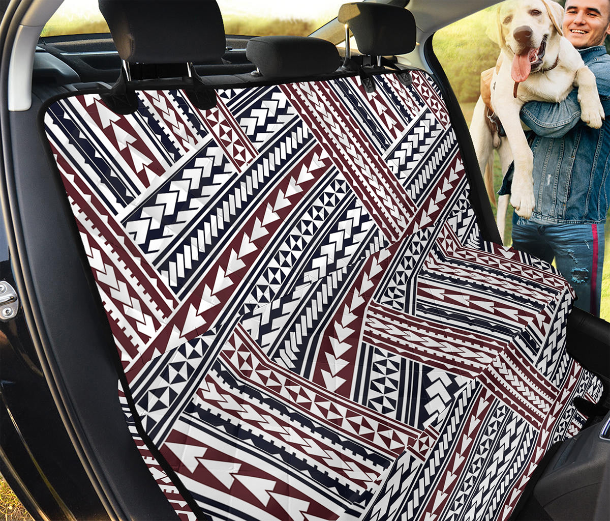 Maori Tribal Pattern Print Pet Car Back Seat Cover