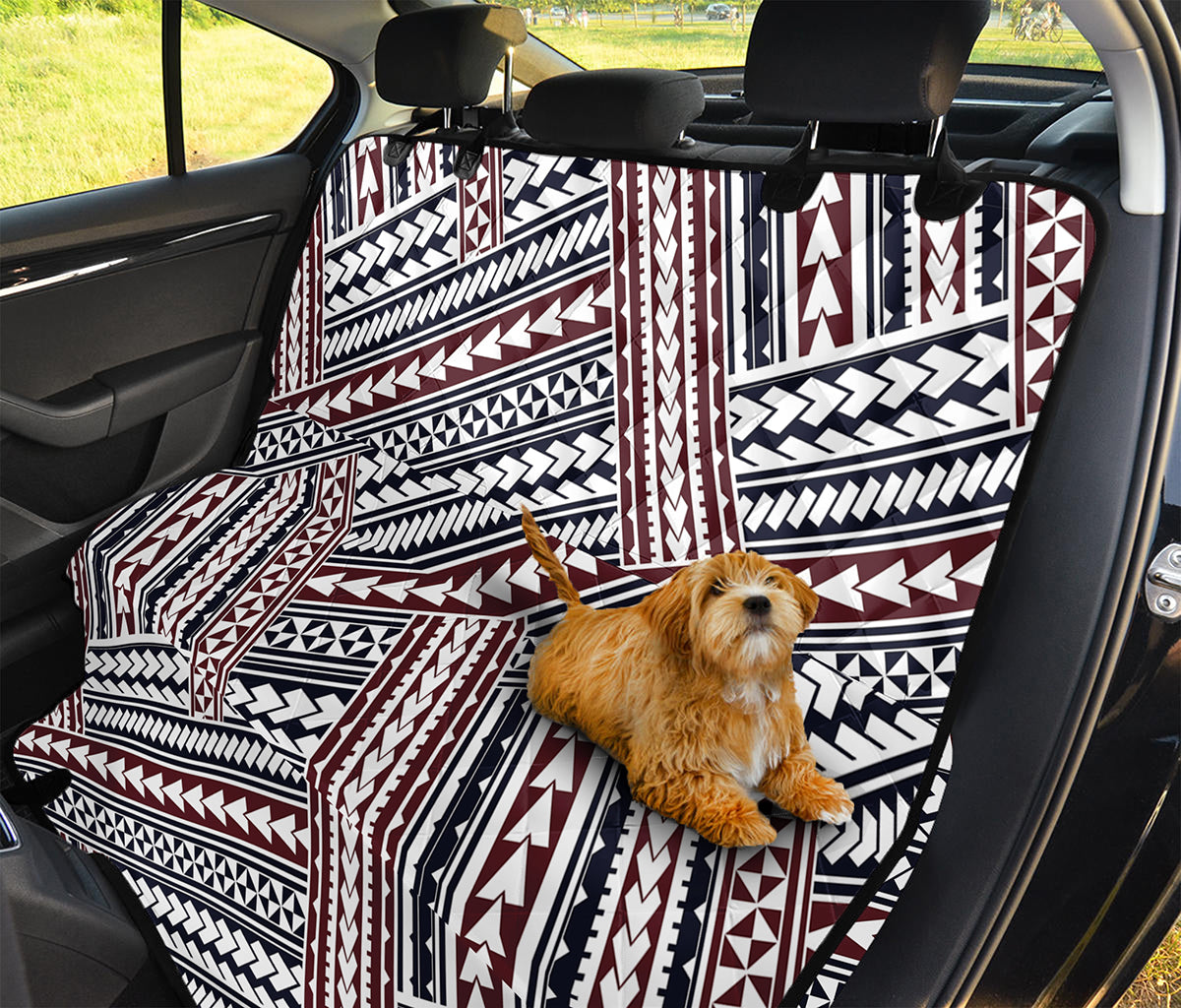 Maori Tribal Pattern Print Pet Car Back Seat Cover