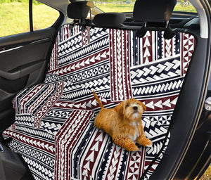 Maori Tribal Pattern Print Pet Car Back Seat Cover