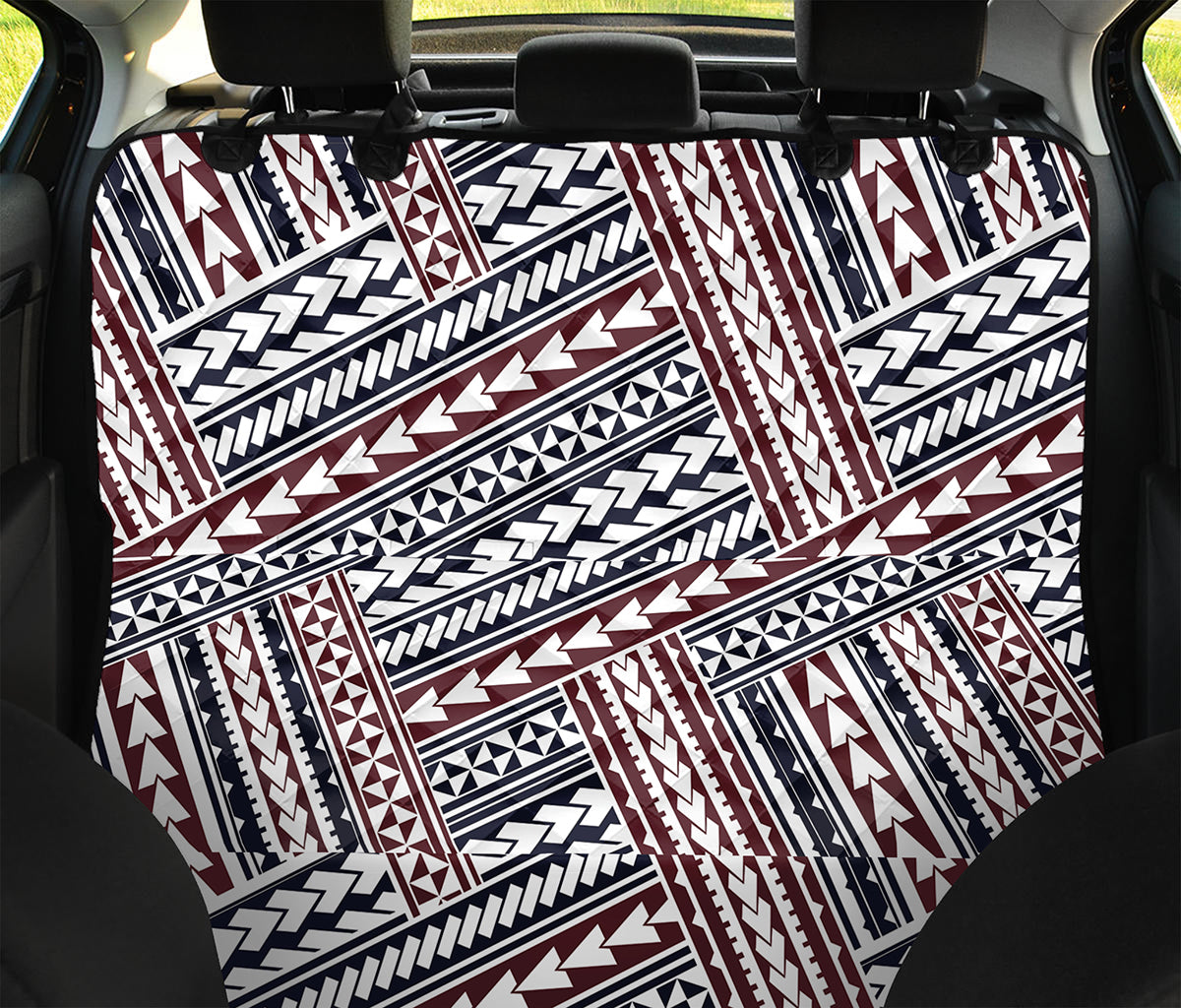 Maori Tribal Pattern Print Pet Car Back Seat Cover